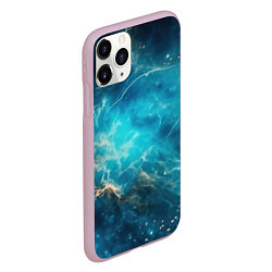 Чехол iPhone 11 Pro матовый Голубая небула, цвет: 3D-розовый — фото 2