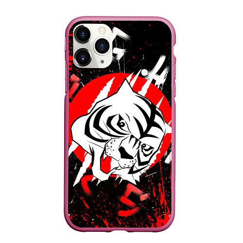 Чехол iPhone 11 Pro матовый Bungou Stray Dogs / 3D-Малиновый – фото 1