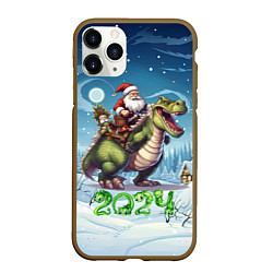 Чехол iPhone 11 Pro матовый Сана на драконе, цвет: 3D-коричневый