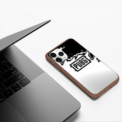 Чехол iPhone 11 Pro матовый PUBG абстракцион гейм шутер, цвет: 3D-коричневый — фото 2