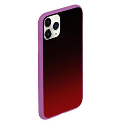 Чехол iPhone 11 Pro матовый Градиент от тёмного до тёмно красного, цвет: 3D-фиолетовый — фото 2