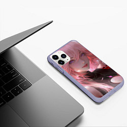 Чехол iPhone 11 Pro матовый Genshin Impact Яэ Мико, цвет: 3D-светло-сиреневый — фото 2