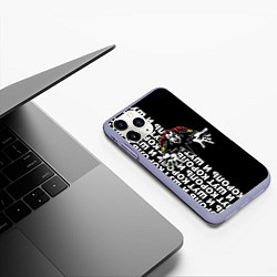 Чехол iPhone 11 Pro матовый Король и шут - русская рок группа, цвет: 3D-светло-сиреневый — фото 2