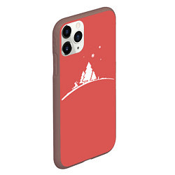 Чехол iPhone 11 Pro матовый Minimalistic Christmas, цвет: 3D-коричневый — фото 2