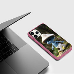 Чехол iPhone 11 Pro матовый Шайлушай синий, цвет: 3D-малиновый — фото 2