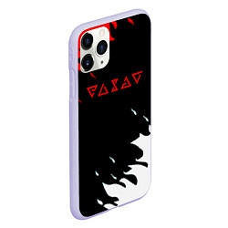 Чехол iPhone 11 Pro матовый The Witcher fire logo, цвет: 3D-светло-сиреневый — фото 2