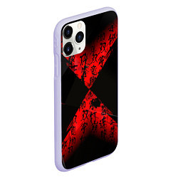 Чехол iPhone 11 Pro матовый Иероглифы и текстуры, цвет: 3D-светло-сиреневый — фото 2