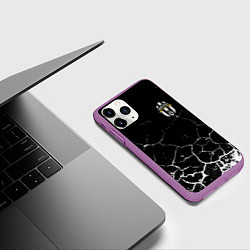 Чехол iPhone 11 Pro матовый Фк Ювентус, цвет: 3D-фиолетовый — фото 2
