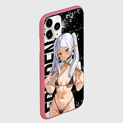 Чехол iPhone 11 Pro матовый Фрирен в купальнике, цвет: 3D-малиновый — фото 2
