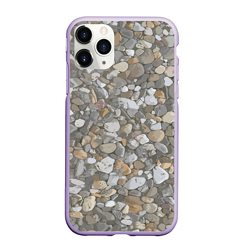 Чехол iPhone 11 Pro матовый Путь по гравию / 3D-Светло-сиреневый – фото 1