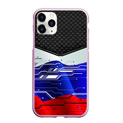 Чехол iPhone 11 Pro матовый Стёганные ромбы: русский хакер, цвет: 3D-розовый