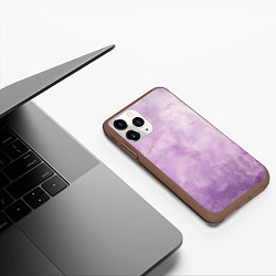 Чехол iPhone 11 Pro матовый Лавандовый гранж, цвет: 3D-коричневый — фото 2