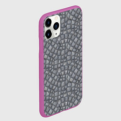 Чехол iPhone 11 Pro матовый Мостовая текстура, цвет: 3D-фиолетовый — фото 2