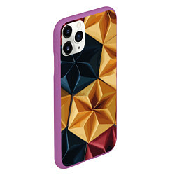 Чехол iPhone 11 Pro матовый Ромбовое вдохновение, цвет: 3D-фиолетовый — фото 2
