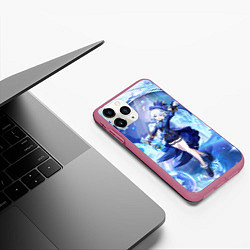 Чехол iPhone 11 Pro матовый Genshin Impact Furina, цвет: 3D-малиновый — фото 2