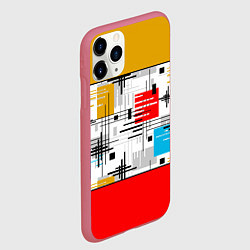 Чехол iPhone 11 Pro матовый Узор красного горчичного цвета, цвет: 3D-малиновый — фото 2
