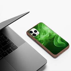 Чехол iPhone 11 Pro матовый Зеленый дым, цвет: 3D-коричневый — фото 2