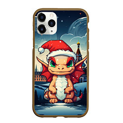 Чехол iPhone 11 Pro матовый Дракоша в России, цвет: 3D-коричневый