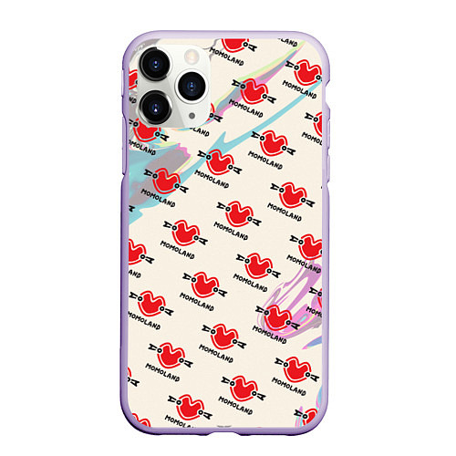 Чехол iPhone 11 Pro матовый Momaland pattern / 3D-Светло-сиреневый – фото 1