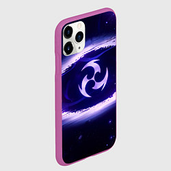 Чехол iPhone 11 Pro матовый Genshin Impact Raiden sign, цвет: 3D-фиолетовый — фото 2