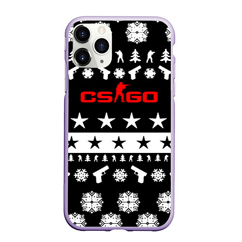 Чехол iPhone 11 Pro матовый Counter strike winter go / 3D-Светло-сиреневый – фото 1