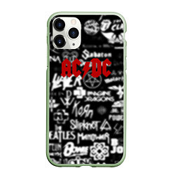 Чехол iPhone 11 Pro матовый AC DC all logo band