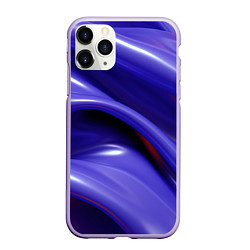 Чехол iPhone 11 Pro матовый Фиолетовые абстрактные волны, цвет: 3D-светло-сиреневый