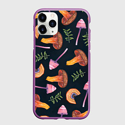 Чехол iPhone 11 Pro матовый Goblincore - болотные грибы, цвет: 3D-фиолетовый