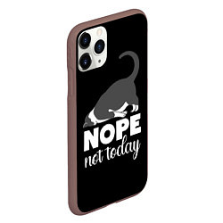 Чехол iPhone 11 Pro матовый Nope not today, цвет: 3D-коричневый — фото 2