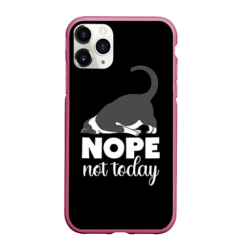 Чехол iPhone 11 Pro матовый Nope not today / 3D-Малиновый – фото 1