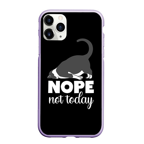 Чехол iPhone 11 Pro матовый Nope not today / 3D-Светло-сиреневый – фото 1