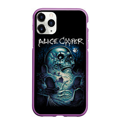 Чехол iPhone 11 Pro матовый Night skull Alice Cooper