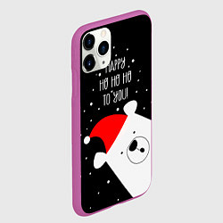 Чехол iPhone 11 Pro матовый Happy ho ho ho to you, цвет: 3D-фиолетовый — фото 2