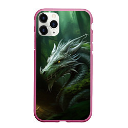Чехол iPhone 11 Pro матовый Зеленый дракон 2024 года