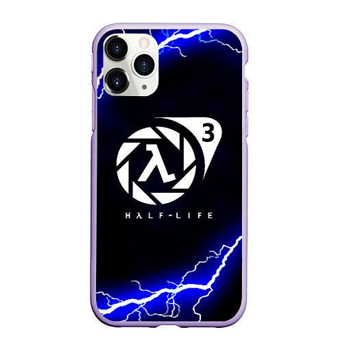 Чехол iPhone 11 Pro матовый Half life storm city / 3D-Светло-сиреневый – фото 1