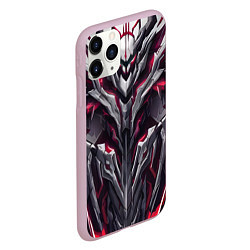 Чехол iPhone 11 Pro матовый Адская киберпанк броня красная, цвет: 3D-розовый — фото 2