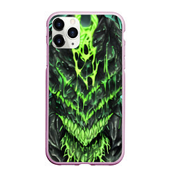 Чехол iPhone 11 Pro матовый Green slime, цвет: 3D-розовый