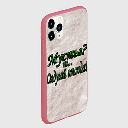 Чехол iPhone 11 Pro матовый Антропогенез, цвет: 3D-малиновый — фото 2