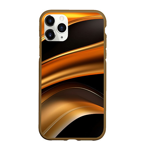 Чехол iPhone 11 Pro матовый Yellow black style / 3D-Коричневый – фото 1
