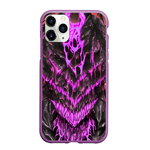 Чехол iPhone 11 Pro матовый Pink slime / 3D-Фиолетовый – фото 1