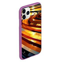 Чехол iPhone 11 Pro матовый Абстрактная дорога, цвет: 3D-фиолетовый — фото 2
