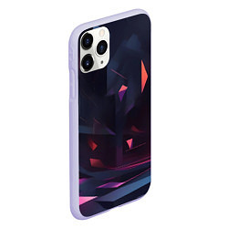 Чехол iPhone 11 Pro матовый Абстрактный вихрь, цвет: 3D-светло-сиреневый — фото 2