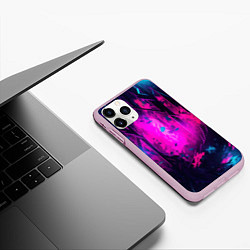 Чехол iPhone 11 Pro матовый Эфемерный камуфляж, цвет: 3D-розовый — фото 2