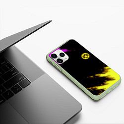 Чехол iPhone 11 Pro матовый Borussia Dortmund sport, цвет: 3D-салатовый — фото 2