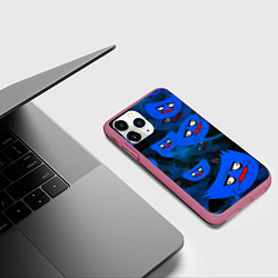 Чехол iPhone 11 Pro матовый Huggy Wuggy topgames, цвет: 3D-малиновый — фото 2