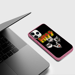 Чехол iPhone 11 Pro матовый HISS, цвет: 3D-малиновый — фото 2