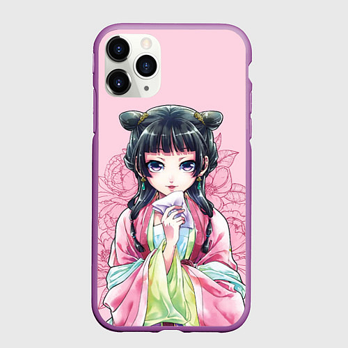 Чехол iPhone 11 Pro матовый Маомао - Монолог фармацевта / 3D-Фиолетовый – фото 1