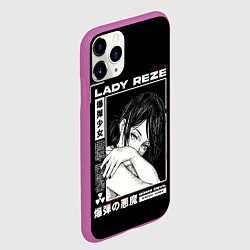 Чехол iPhone 11 Pro матовый Reze - Chainsaw man, цвет: 3D-фиолетовый — фото 2
