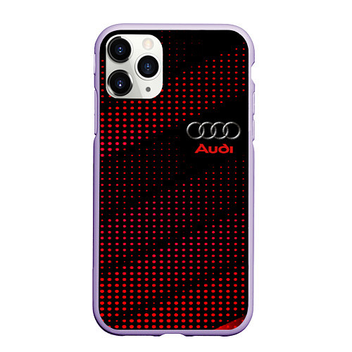 Чехол iPhone 11 Pro матовый Audi sportdot / 3D-Светло-сиреневый – фото 1