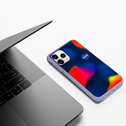 Чехол iPhone 11 Pro матовый Nasa gradient sportcolor, цвет: 3D-светло-сиреневый — фото 2